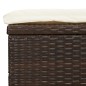 vidaXL Tumbona con toldo redondo ratán sintético marrón 211x57x140cm vidaXL Tumbona con toldo redondo ratán sintético marrón 211x57x140cm