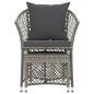 vidaXL Set de muebles de jardín 2 pzas cojines ratán sintético gris vidaXL Set de muebles de jardín 2 pzas cojines ratán sintético gris