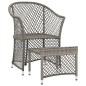 vidaXL Set de muebles de jardín 2 pzas cojines ratán sintético gris vidaXL Set de muebles de jardín 2 pzas cojines ratán sintético gris