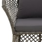vidaXL Set de muebles de jardín 2 pzas cojines ratán sintético gris vidaXL Set de muebles de jardín 2 pzas cojines ratán sintético gris