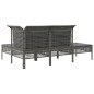 vidaXL Set de muebles de jardín 4 pzas y cojines ratán sintético gris