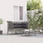 vidaXL Sofás de esquina jardín con cojines 2 uds ratán sintético gris vidaXL Sofás de esquina jardín con cojines 2 uds ratán sintético gris