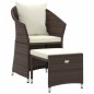 vidaXL Set muebles de jardín 2 piezas y cojines ratán sintético marrón vidaXL Set muebles de jardín 2 piezas y cojines ratán sintético marrón