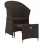 vidaXL Set muebles de jardín 2 piezas y cojines ratán sintético marrón vidaXL Set muebles de jardín 2 piezas y cojines ratán sintético marrón