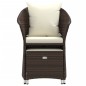 vidaXL Set muebles de jardín 2 piezas y cojines ratán sintético marrón vidaXL Set muebles de jardín 2 piezas y cojines ratán sintético marrón