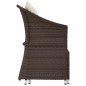 vidaXL Set muebles de jardín 2 piezas y cojines ratán sintético marrón vidaXL Set muebles de jardín 2 piezas y cojines ratán sintético marrón