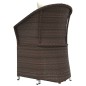 vidaXL Set muebles de jardín 2 piezas y cojines ratán sintético marrón vidaXL Set muebles de jardín 2 piezas y cojines ratán sintético marrón