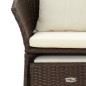 vidaXL Set muebles de jardín 2 piezas y cojines ratán sintético marrón vidaXL Set muebles de jardín 2 piezas y cojines ratán sintético marrón