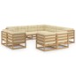vidaXL Set de muebles de jardín 11 pzs cojines madera pino marrón miel vidaXL Set de muebles de jardín 11 pzs cojines madera pino marrón miel
