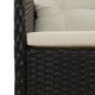 vidaXL Set de muebles de jardín 5 pzas y cojines ratán sintético negro vidaXL Set de muebles de jardín 5 pzas y cojines ratán sintético negro