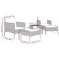 vidaXL Set de muebles de jardín 5 pzas y cojines ratán sintético negro vidaXL Set de muebles de jardín 5 pzas y cojines ratán sintético negro