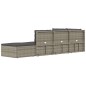 vidaXL Set de muebles de jardín 5 pzas y cojines ratán sintético gris vidaXL Set de muebles de jardín 5 pzas y cojines ratán sintético gris