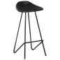 vidaXL Taburetes de cocina 4 unidades cuero auténtico negro vidaXL Taburetes de cocina 4 unidades cuero auténtico negro