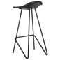 vidaXL Taburetes de cocina 4 unidades cuero auténtico negro vidaXL Taburetes de cocina 4 unidades cuero auténtico negro