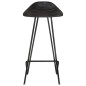 vidaXL Taburetes de cocina 4 unidades cuero auténtico negro vidaXL Taburetes de cocina 4 unidades cuero auténtico negro