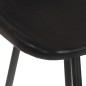 vidaXL Taburetes de cocina 4 unidades cuero auténtico negro vidaXL Taburetes de cocina 4 unidades cuero auténtico negro