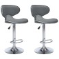 323648 vidaXL Bar Stools 2 pcs Grey Faux Leather 323648 vidaXL Bar Stools 2 pcs Grey Faux Leather