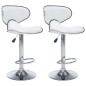 vidaXL Taburetes de cocina 2 unidades cuero sintético blanco vidaXL Taburetes de cocina 2 unidades cuero sintético blanco