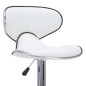 vidaXL Taburetes de cocina 2 unidades cuero sintético blanco vidaXL Taburetes de cocina 2 unidades cuero sintético blanco