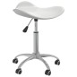 vidaXL Taburete de salón de belleza de cuero sintético blanco vidaXL Taburete de salón de belleza de cuero sintético blanco