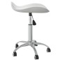 vidaXL Taburete de salón de belleza de cuero sintético blanco vidaXL Taburete de salón de belleza de cuero sintético blanco