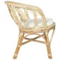 vidaXL Silla de comedor con cojín ratán natural y lino vidaXL Silla de comedor con cojín ratán natural y lino