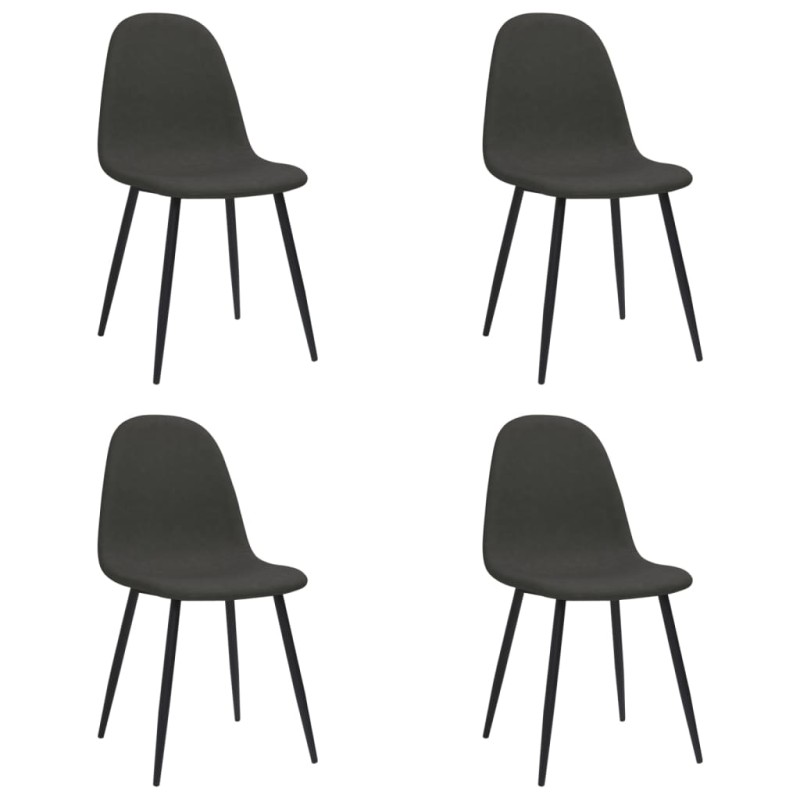 vidaXL Sillas de comedor 4 uds cuero sintético negro 45x53,5x83 cm vidaXL Sillas de comedor 4 uds cuero sintético negro 45x53,5x83 cm