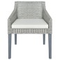 vidaXL Sillas de comedor con cojines 2 unidades ratán natural gris vidaXL Sillas de comedor con cojines 2 unidades ratán natural gris