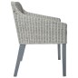 vidaXL Sillas de comedor con cojines 2 unidades ratán natural gris vidaXL Sillas de comedor con cojines 2 unidades ratán natural gris