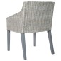 vidaXL Sillas de comedor con cojines 2 unidades ratán natural gris vidaXL Sillas de comedor con cojines 2 unidades ratán natural gris