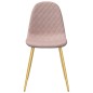 vidaXL Sillas de comedor 4 unidades terciopelo rosa vidaXL Sillas de comedor 4 unidades terciopelo rosa