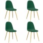 vidaXL Sillas de comedor 4 unidades terciopelo verde oscuro vidaXL Sillas de comedor 4 unidades terciopelo verde oscuro