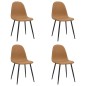 vidaXL Sillas comedor 4 uds cuero sintético marrón claro 45x53,5x83 cm vidaXL Sillas comedor 4 uds cuero sintético marrón claro 45x53,5x83 cm