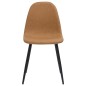 vidaXL Sillas comedor 4 uds cuero sintético marrón claro 45x53,5x83 cm vidaXL Sillas comedor 4 uds cuero sintético marrón claro 45x53,5x83 cm