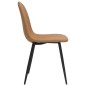 vidaXL Sillas comedor 4 uds cuero sintético marrón claro 45x53,5x83 cm vidaXL Sillas comedor 4 uds cuero sintético marrón claro 45x53,5x83 cm