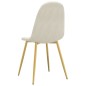 vidaXL Sillas de comedor 4 unidades terciopelo blanco crema vidaXL Sillas de comedor 4 unidades terciopelo blanco crema