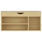 vidaXL Banco zapatero con cojín madera ingeniería sonoma 104x30x49 cm