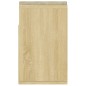 vidaXL Banco zapatero con cojín madera ingeniería sonoma 104x30x49 cm