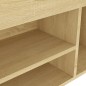 vidaXL Banco zapatero con cojín madera ingeniería sonoma 104x30x49 cm