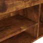 vidaXL Banco zapatero con cojín madera ingeniería roble ahumado vidaXL Banco zapatero con cojín madera ingeniería roble ahumado