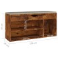 vidaXL Banco zapatero con cojín madera ingeniería roble ahumado vidaXL Banco zapatero con cojín madera ingeniería roble ahumado