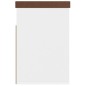 vidaXL Banco zapatero con cojín madera ingeniería blanco/roble sonoma vidaXL Banco zapatero con cojín madera ingeniería blanco/roble sonoma