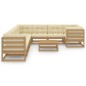 vidaXL Set de muebles de jardín 10 pzs cojines madera pino marrón miel vidaXL Set de muebles de jardín 10 pzs cojines madera pino marrón miel