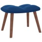 vidaXL Silla mecedora con reposapiés terciopelo azul vidaXL Silla mecedora con reposapiés terciopelo azul