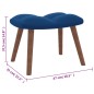 vidaXL Silla mecedora con reposapiés terciopelo azul vidaXL Silla mecedora con reposapiés terciopelo azul