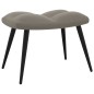 vidaXL Silla de relajación con reposapiés terciopelo gris claro
