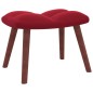 vidaXL Silla mecedora con reposapiés terciopelo rojo tinto vidaXL Silla mecedora con reposapiés terciopelo rojo tinto