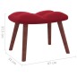 vidaXL Silla mecedora con reposapiés terciopelo rojo tinto vidaXL Silla mecedora con reposapiés terciopelo rojo tinto