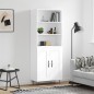 vidaXL Aparador alto madera contrachapada blanco 69,5x34x180 cm vidaXL Aparador alto madera contrachapada blanco 69,5x34x180 cm