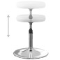 vidaXL Sillas de comedor 2 unidades cuero sintético blanco vidaXL Sillas de comedor 2 unidades cuero sintético blanco